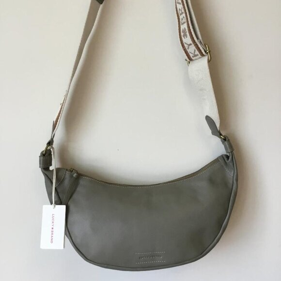 Gray Leather Crossbody Bag - Picture 2 of 12